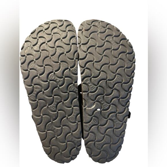 Birkenstock Women’s 38 (7) Black and Silver Thong Style Sandals - Picture 5 of 7